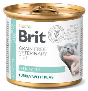 Brit Veterinary Diet Struvite TurkeyPea Mokra Karma dla kota op. 200g