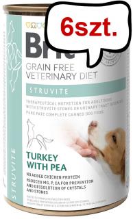 Brit Veterinary Diet Struvite TurkeyPea Mokra Karma dla psa op. 400g Pakiet 6szt.
