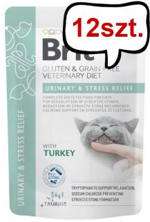 Brit Veterinary Diet UrinaryStress Relief Turkey Mokra Karma dla kota op. 85g Pakiet 12szt. SASZETKA