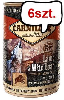 Carnilove Adult LambWild Boar Mokra Karma dla psa op. 400g Pakiet 6szt.