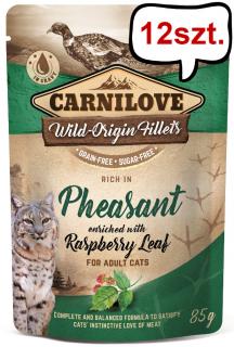 Carnilove Adult PheasantRaspberry Leaf Mokra Karma dla kota op. 85g Pakiet 12szt.