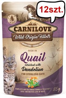 Carnilove Adult QuailDandelion Mokra Karma dla kota op. 85g Pakiet 12szt.