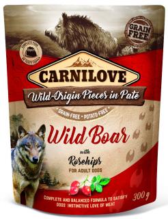 Carnilove Adult Wild BoarRosehips Mokra Karma dla psa op. 300g SASZETKA