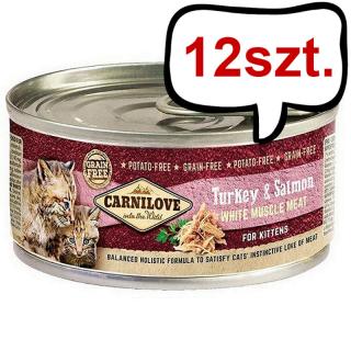 Carnilove Kitten SalmonTurkey Mokra Karma dla kociąt op. 100g Pakiet 12szt.