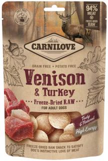 Carnilove Przysmak Raw Freeze-Dried VenisonTurkey dla psa op. 60g