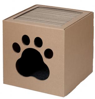 Carton+ Pets Domek kartonowy z drapakiem Netti dla kota