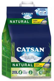 Catsan Natural Żwirek roślinny zbrylający dla kota poj. 20l