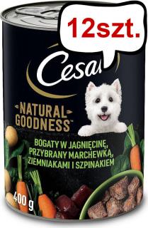 Cesar Adult Jagnięcina Mokra Karma dla psa op. 400g Pakiet 12szt.