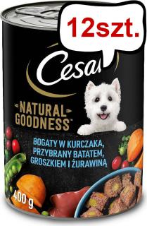 Cesar Adult Kurczak Mokra Karma dla psa op. 400g Pakiet 12szt.