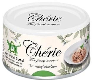 Cherie Hairball Control Adult Tuna topping Crab in Gravy Mokra Karma dla kota op. 80g