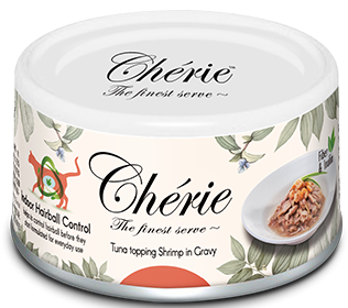 Cherie Hairball Control Adult Tuna topping Shrimp in Gravy Mokra Karma dla kota op. 80g