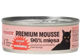 Comfy Appetit Premium Mousse z Wołowiną Mokra karma dla kota 85g