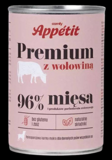 Comfy Appetit Premium z Wołowiną Mokra karma dla psa 400g