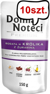 Dolina Noteci Premium Adult Królik z Żurawiną Mokra Karma dla psa op. 150g Pakiet 10szt.