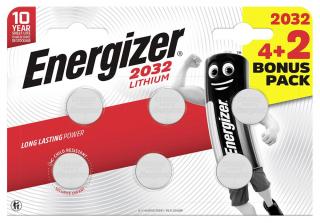 Energizer Baterie litowe op. 6szt. (4 + 2) nr CR2032 WYPRZEDAŻ
