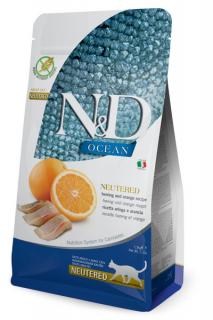 Farmina ND Ocean Adult Neutered HerringOrange Sucha Karma dla kota op. 1.5kg