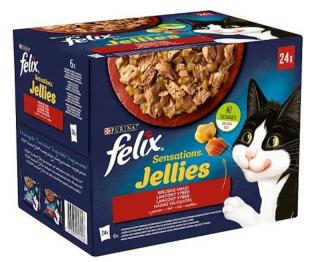 Felix Sensation Jelles Adult Wiejskie smaki w galaretce Mokra Karma dla kota op. 24x85g [Data ważności: 07.2025]