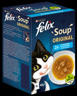 Felix Soup Original Adult Rybne smaki Mokra Karma dla kota op. 6x48g