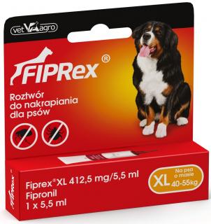 Fiprex Spot On Krople na kleszcze i pchły dla psa 40-55kg (rozm XL) op. 1szt.