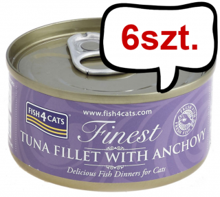 Fish4Cats Tuńczyk z Anchois Mokra Karma dla kota op. 70g Pakiet 6szt.