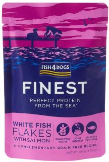 Fish4Dogs Finest White Fish Flakes with Salmon Mokra Karma dla psa op. 100g