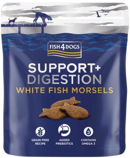 Fish4Dogs Przysmak Support+Digestion White Fish Morsels dla psa op. 225g WYPRZEDAŻ [Data ważności: 27.07.2025]