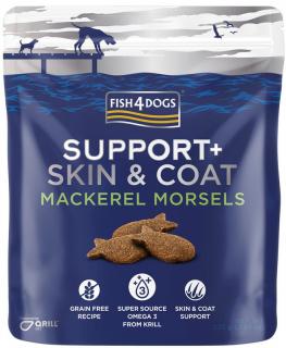 Fish4Dogs Przysmak Support+SkinCoat Mackerel Morsels Sierść i skóra dla psa op. 225g [Data ważności: 22.09.2025]