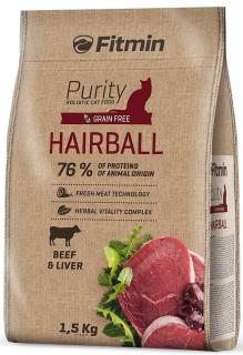 Fitmin Cat Purity Adult Hairball with BeefLiver Sucha karma z wołowiną dla kota op. 1.5kg WYPRZEDAŻ