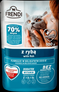 Frendi Kawałki z Rybą w Delikatnym Sosie Mokra Karma dla kota op. 100g