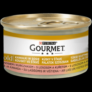 Gourmet Gold Adult Łosoś z kurczakiem w sosie Mokra Karma dla kota op. 85g