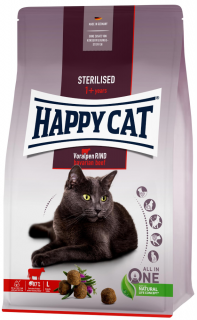 Happy Cat Adult Sterilised Voralpen-Rind Sucha karma z wołowiną dla kota op. 4kg