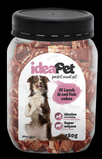 IdeaPet Pocket meat set Przysmak O! LambCod fish cubes dla psa op. 180g WYPRZEDAŻ