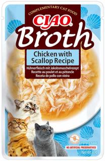 Inaba Ciao Broth Chicken with Scallop Recipe Mokra Karma dla kota op. 40g