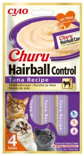 Inaba Ciao Churu Hairball Control Tuna Recipe Przysmak dla kota op. 4x14g