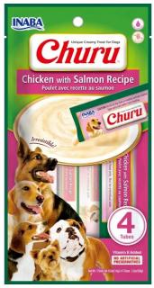 Inaba Dog Churu ChickenSalmon Przysmak dla psa op. 4x14g + 4x14g GRATIS WYPRZEDAŻ