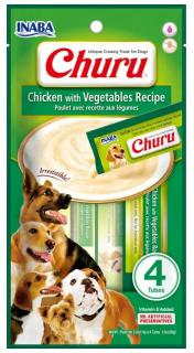 Inaba Dog Churu ChickenVegetables Przysmak dla psa op. 4x14g + 4x14g GRATIS WYPRZEDAŻ