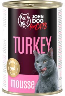 John Dog Adult Turkey Mousse Mokra Karma dla kota op. 400g