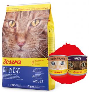 Josera Adult DailyCat Sucha Karma dla kota op. 10kg + Josera Karma Mokra dla kota 2x200g* GRATIS