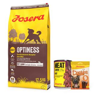 Josera Adult Optiness Sucha Karma dla psa op. 12.5kg + Josera Meatlovers Pure 400g i Denties 180g GRATIS