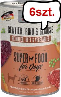 Mac's Adult Renifer z warzywami Mokra Karma dla psa op. 400g Pakiet 6szt.