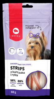 Maced Przysmak Strips z kurczaka i ryby dla psa op. 60g