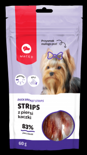 Maced Przysmak Strips z piersi kaczej dla psa op. 60g