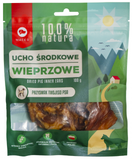 Maced Ucho środkowe wieprzowe dla psa op. 100g