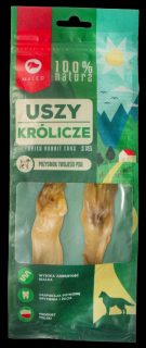 Maced Uszy suszone królicze naturalne dla psa op. 2szt