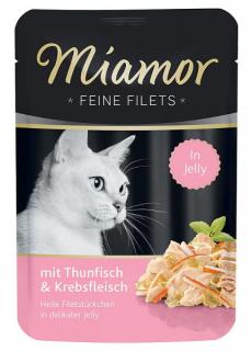 Miamor Feine Filets Adult Tuńczyk i raki Mokra Karma dla kota op. 100g