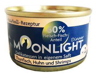 Moonlight Dinner nr 2 Tuńczyk, kurczak i krewetki Mokra Karma dla kota op. 80g