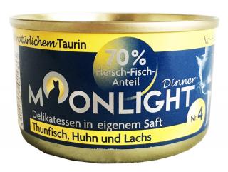 Moonlight Dinner nr 4 Tuńczyk, kurczak i łosoś Mokra Karma dla kota op. 80g