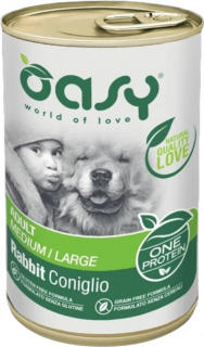 Oasy One Protein Adult Medium/Large Rabbit mokra karma dla psów op. 400g