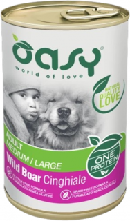 Oasy One Protein Adult Medium/Large Wild Boar mokra karma dla psów op. 400g