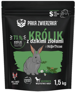 Paka Zwierzaka Seventh Heaven Puppy Królik z ziołami Sucha karma dla psa op. 1.5kg